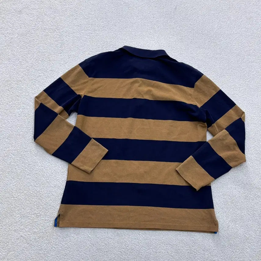 [BUNJANG] Le Coq Sportif Striped Half-Zip Long Sleeve Shirt / L 르꼬끄 스트라이트 반집업 긴팔 0424E