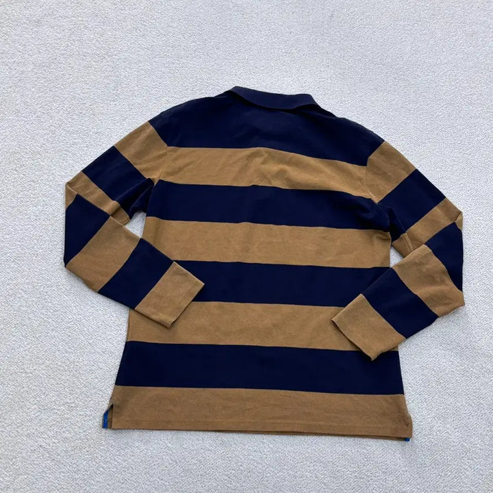 [BUNJANG] Le Coq Sportif Striped Half-Zip Long Sleeve Shirt / L 르꼬끄 스트라이트 반집업 긴팔 0424E