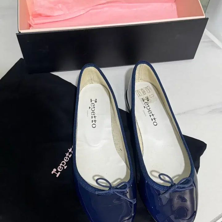 [BUNJANG] Repetto Cendrillon Ballerina Flats Navy / 레페토 산드리옹 발레리나 플랫 네이비 (박스, 더스트백)