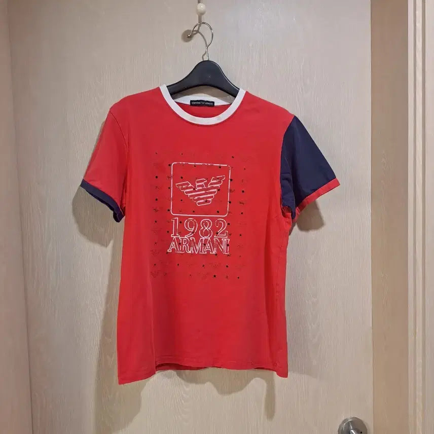 [BUNJANG] Emporio Armani 1982 Red T-shirt / 엠포리오 아르마니 반팔 티셔츠 레드 1982