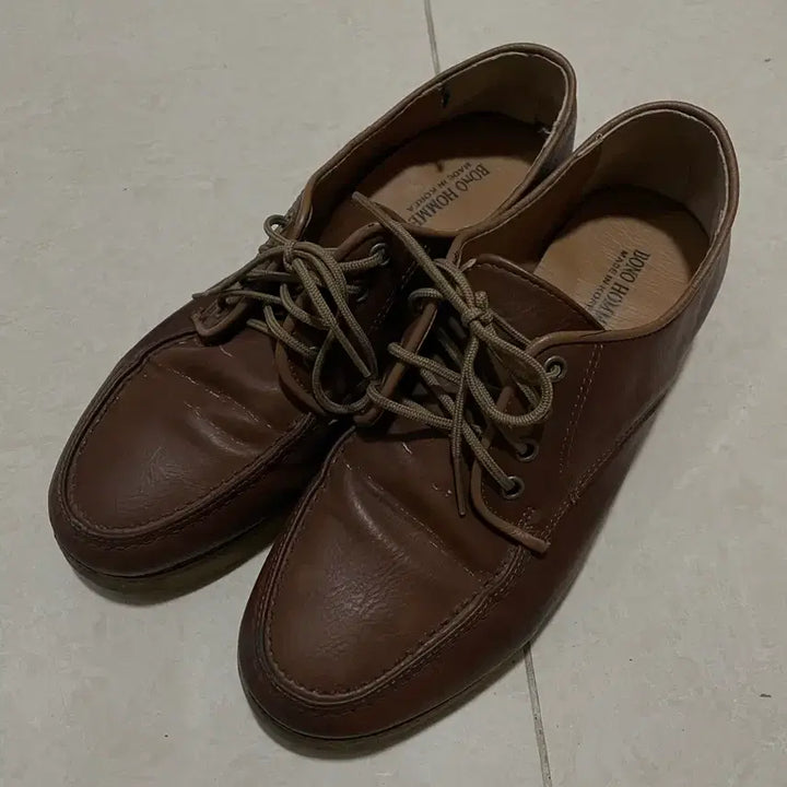 [BUNJANG] BOND HOMME Brown Casual Shoes / 남성 브라운 캐주얼 구두 260