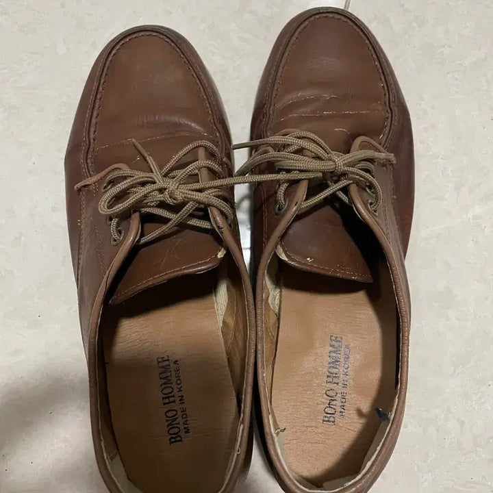 [BUNJANG] BOND HOMME Brown Casual Shoes / 남성 브라운 캐주얼 구두 260