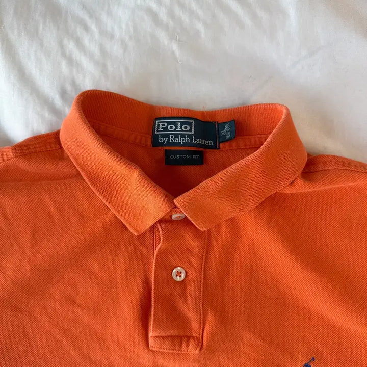 [BUNJANG] Polo Ralph Lauren Orange Polo Shirt XL / 폴로 랄프로렌 오렌지 카라티 반팔 XL