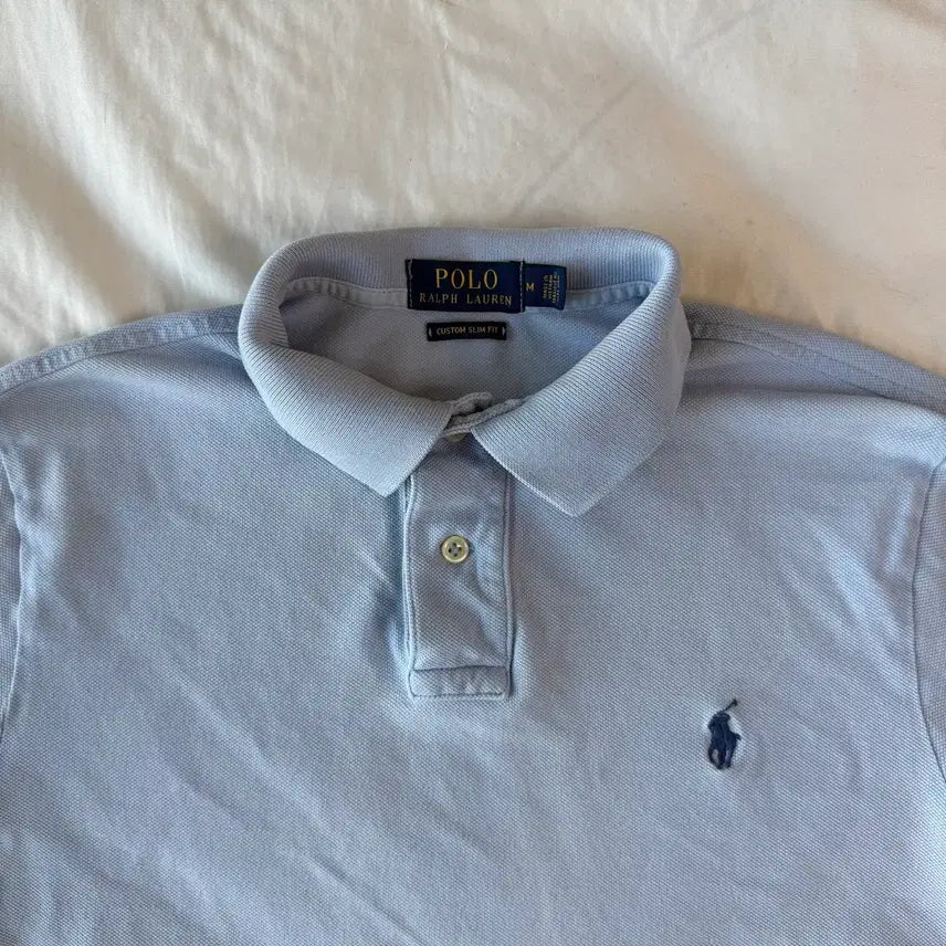 [BUNJANG] Polo Ralph Lauren Sky Blue Polo Shirt Size M-L / 폴로 랄프로렌 스카이블루 카라티 M-L