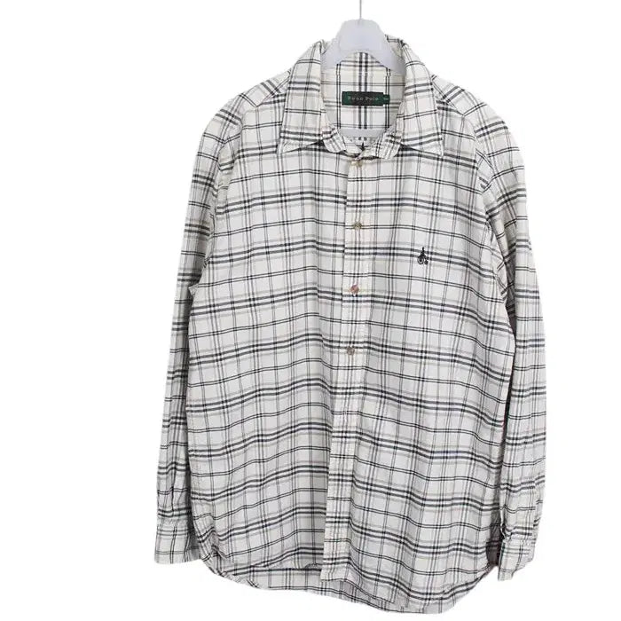[BUNJANG] Beanpole Check Classic Long Sleeve Shirt / 남성100/ 빈폴 체크 클래식 긴팔 셔츠 0-178