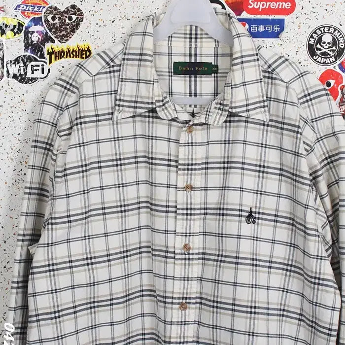 [BUNJANG] Beanpole Check Classic Long Sleeve Shirt / 남성100/ 빈폴 체크 클래식 긴팔 셔츠 0-178