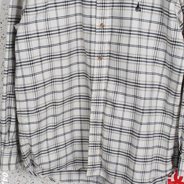 [BUNJANG] Beanpole Check Classic Long Sleeve Shirt / 남성100/ 빈폴 체크 클래식 긴팔 셔츠 0-178