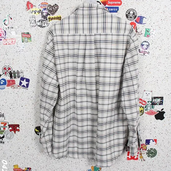 [BUNJANG] Beanpole Check Classic Long Sleeve Shirt / 남성100/ 빈폴 체크 클래식 긴팔 셔츠 0-178