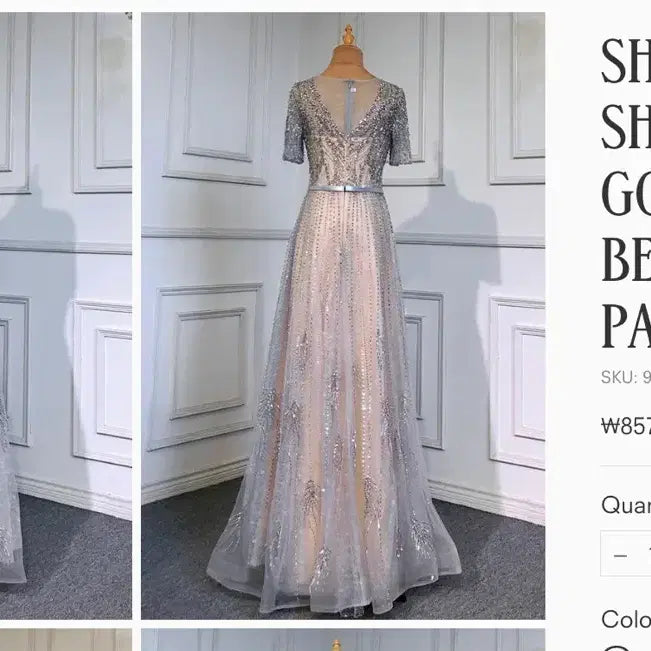 [BUNJANG] Elegant Silhouette Party Dress / 결혼식 하객룩 파티 드레스