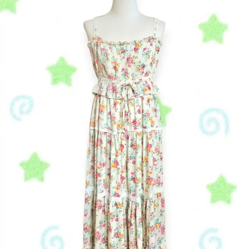 [BUNJANG] Liz Lisa Floral Lace Dress / 정품 리즈리사 원피스 히메갸루 달천깔 양산형 모리걸 엑시즈팜 마즈 핀터깔