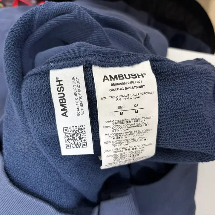 [BUNJANG] Ambush Graphic Sweatshirt Navy M / 앰부쉬 그래픽 맨투맨 네이비 M