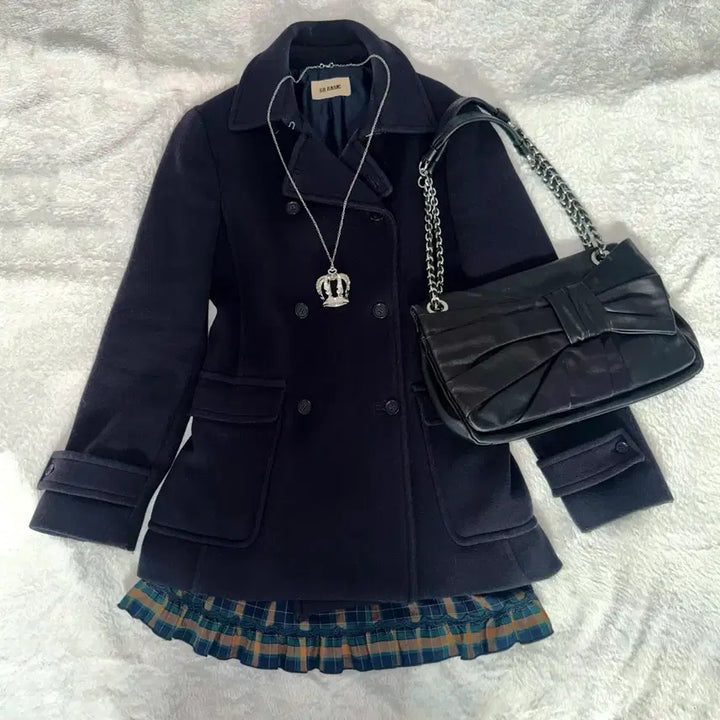 [BUNJANG] Vintage Y2K Gothic Double Button Coat / 버튼 코트 빈티지 y2k 고딕 고스펑크 모리걸 갸루 대장템 핀터 공겜여주