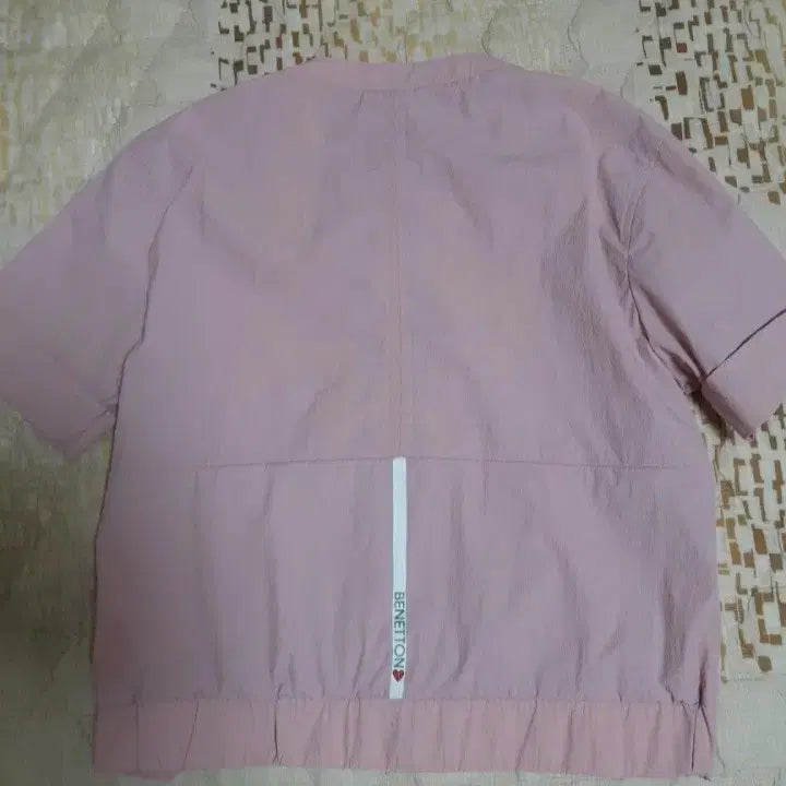 [BUNJANG] Benetton Pink Short-Sleeve Jacket (M) / 베네통 핑크색 반팔 여름 자켓 M
