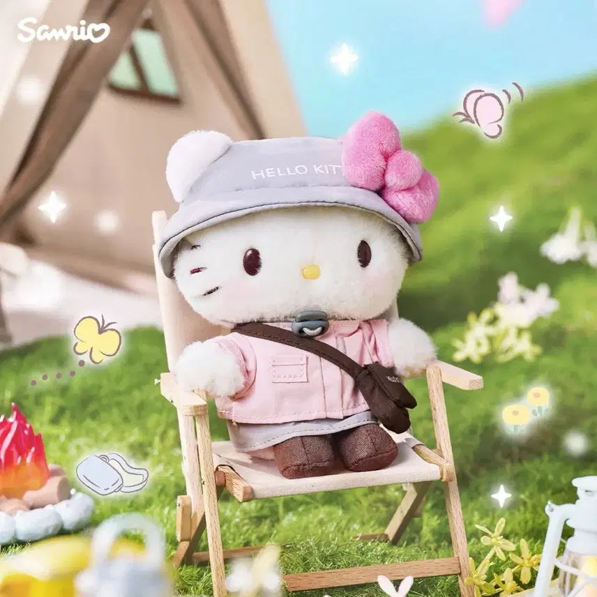 [BUNJANG] Sanrio Camping Series Character Plushies / <예약구매>중국한정 캠핑 시리즈 키티 마멜 쿠로미 우사하나 시나모롤 마코