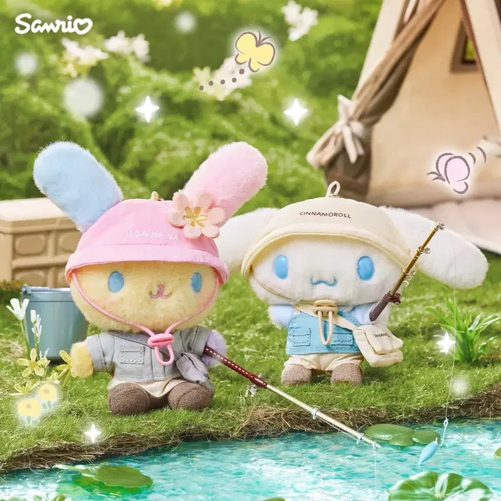 [BUNJANG] Sanrio Camping Series Character Plushies / <예약구매>중국한정 캠핑 시리즈 키티 마멜 쿠로미 우사하나 시나모롤 마코
