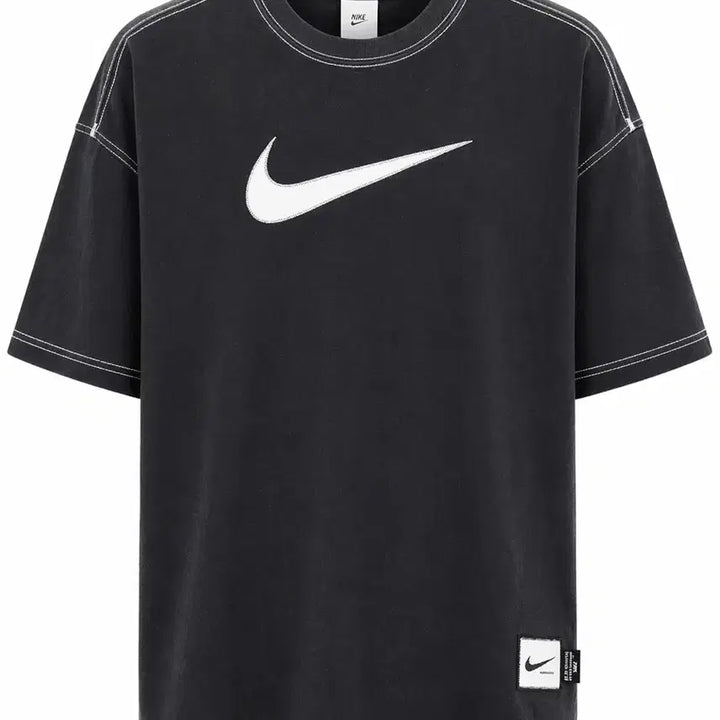 [BUNJANG] Nike Big Swoosh Stitch Short Sleeve T-Shirt - Size L / 나이키 빅 스우시 스티치 반팔 L