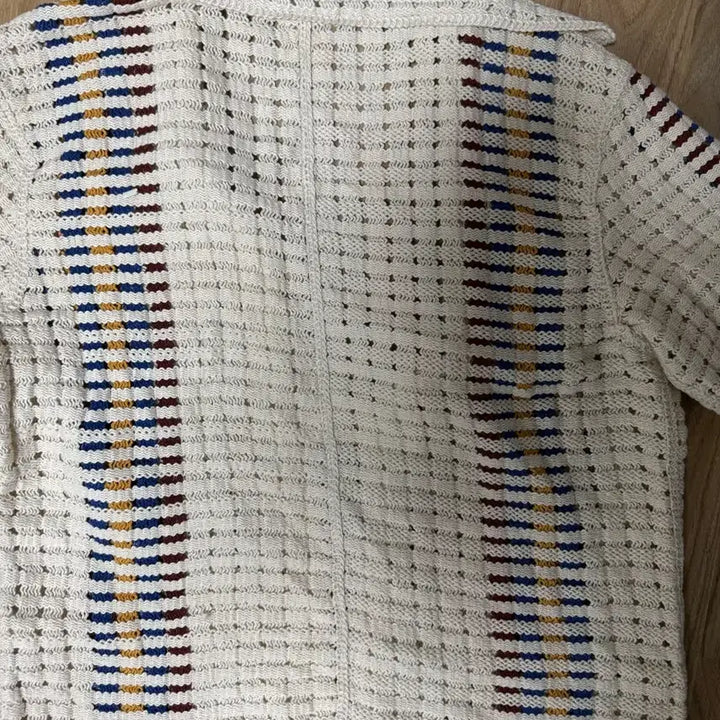[BUNJANG] Zara White Stripe Knit Cardigan M / 자라 화이트 스트라이프 니트 가디건