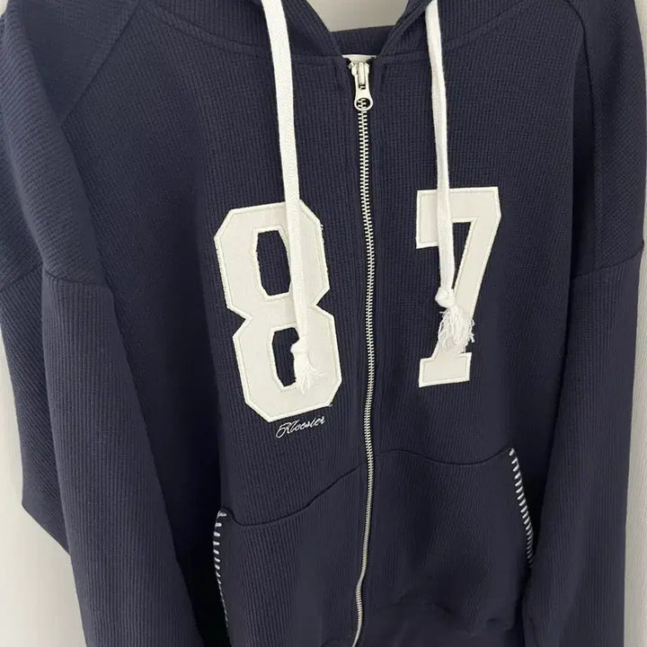 [SOLD OUT] 클리시어 87 와플 후드집업 네이비