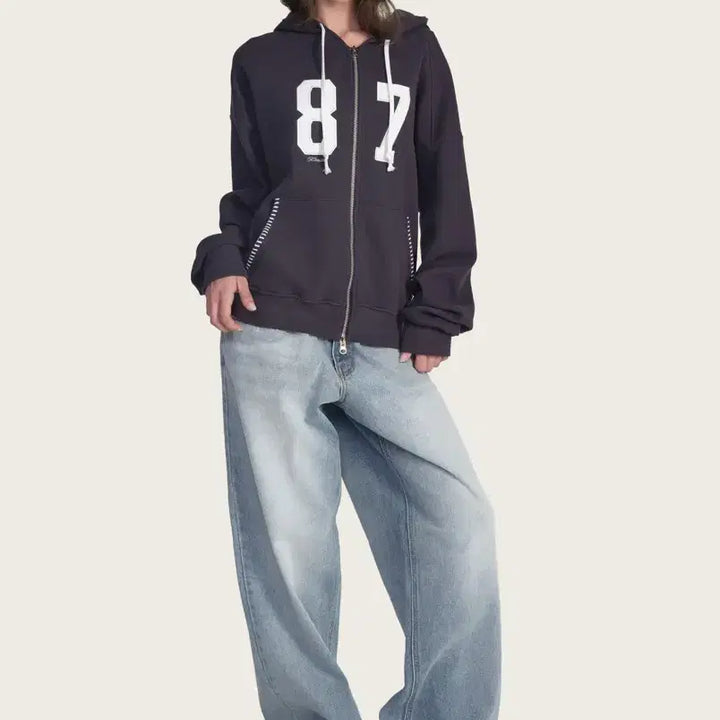 [SOLD OUT] 클리시어 87 와플 후드집업 네이비