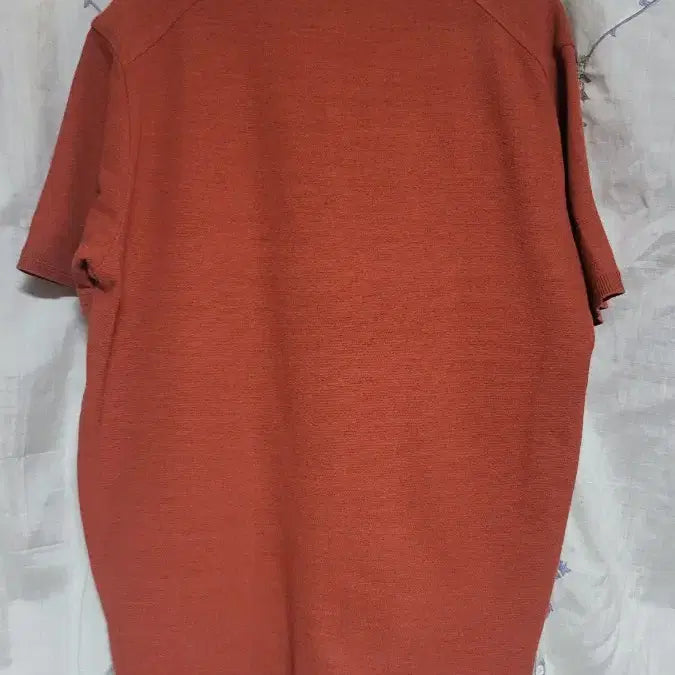 [SOLD OUT] 마글리아리아 반팔 카라 니트 브라운헨리코튼 니트 카라티 105 오렌지