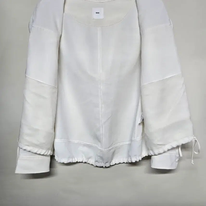 [BUNJANG] KUHO Ivory Hooded Zip-Up Jacket / KUHO 구호  아이보리 후드 집업 자켓 88-96-165 4사이즈