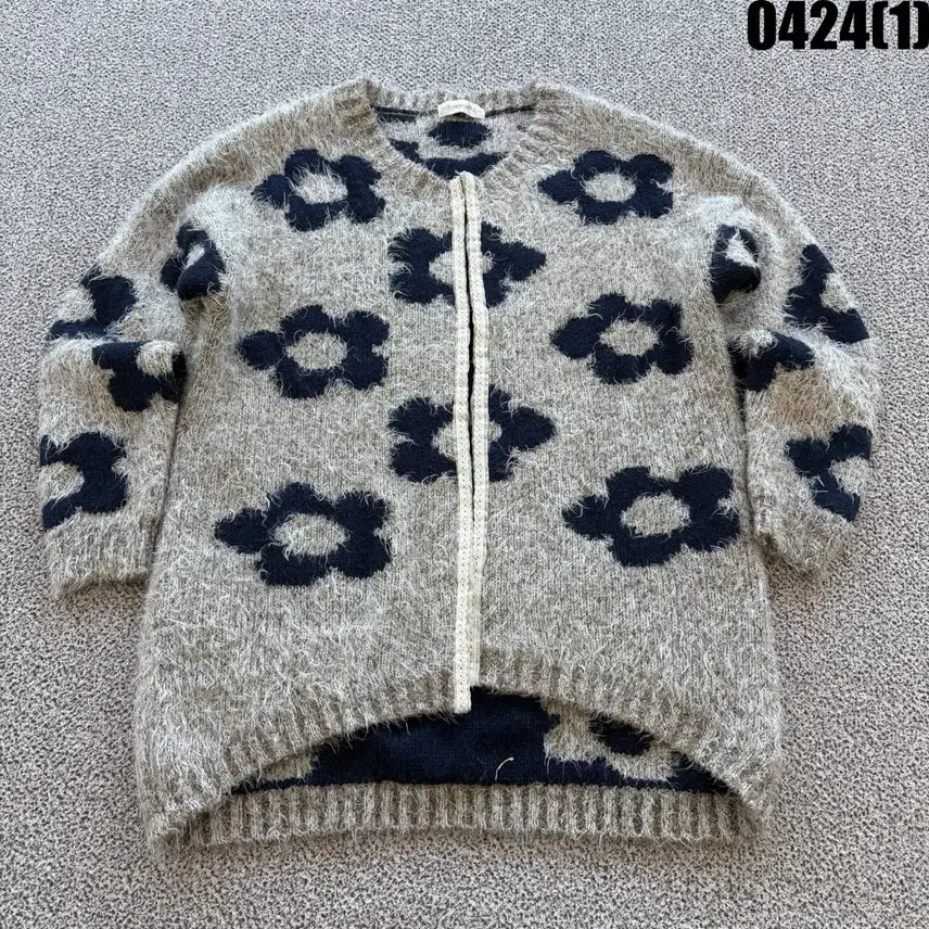 [BUNJANG] CREATORE Floral Pattern Short Cardigan / CREATORE 플라워 패턴 숏 가디건 S