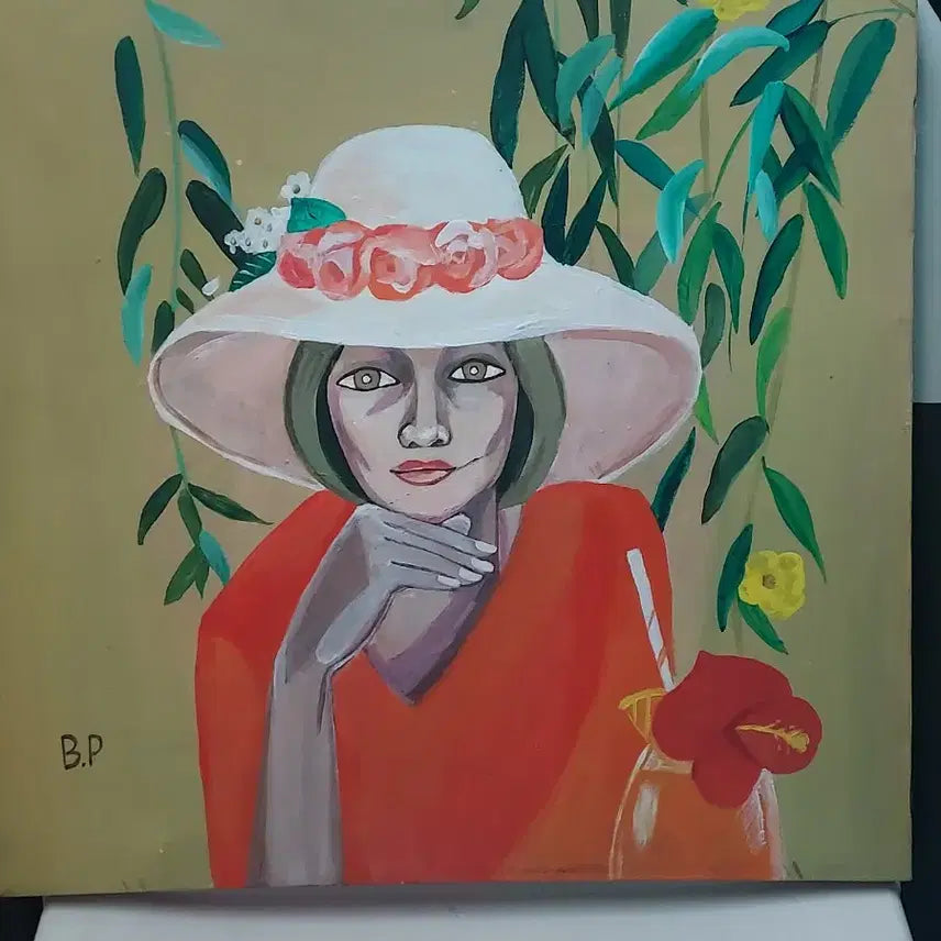 [BUNJANG] Cheon Gyeong-ja Unverified Self-Portrait Artwork / 한국의 여자피카소 천경자님 자화상추측인증안됨