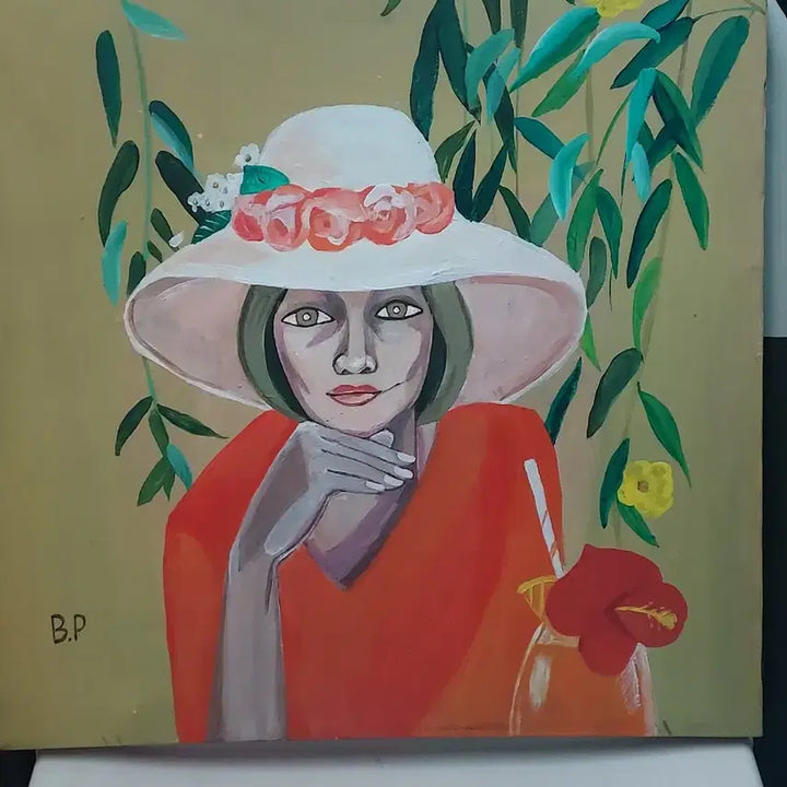[BUNJANG] Cheon Gyeong-ja Unverified Self-Portrait Artwork / 한국의 여자피카소 천경자님 자화상추측인증안됨