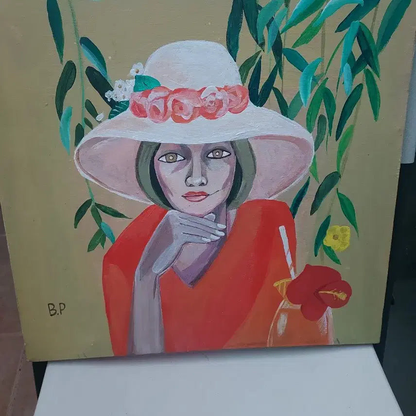 [BUNJANG] Cheon Gyeong-ja Unverified Self-Portrait Artwork / 한국의 여자피카소 천경자님 자화상추측인증안됨