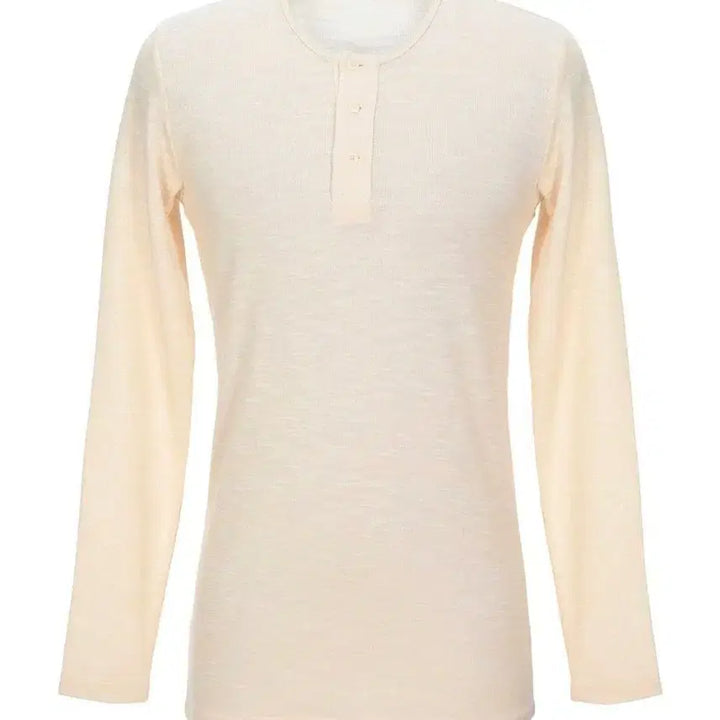 [BUNJANG] Beaucoup Italia Melange Henley Neck T-shirt / 이탈리아 제작 멜란지 헨리넥 3버튼 티 (미착용 S급)