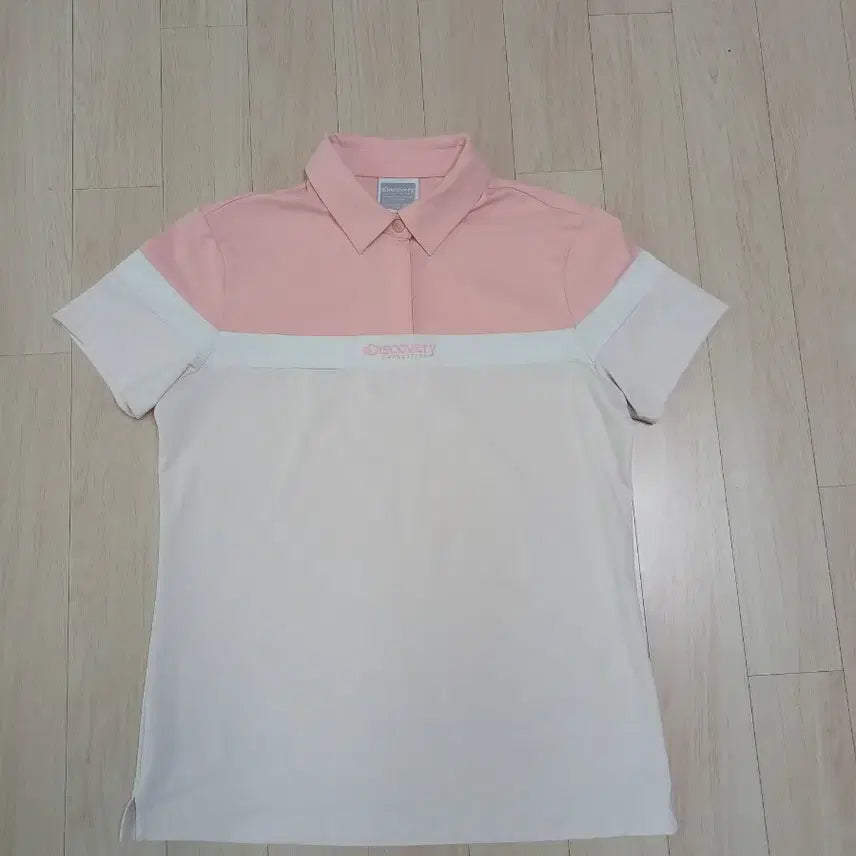 [BUNJANG] Discovery Expedition Pink Short Sleeve Polo Shirt / 디스커버리 익스페디션 반팔 카라티 핑크
