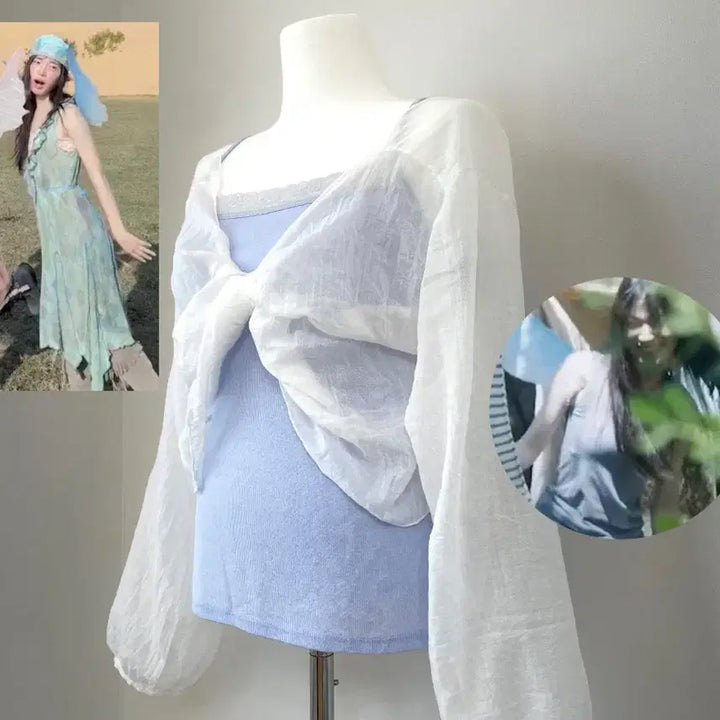 [BUNJANG] Fairy Tale "Somunui Nagwon" Blue Fairy Set - Vintage Ethnic Mori Girl Cool Tone / .*소문의낙원*. 페어리룩 빈티지 에스닉 모리걸 블루페어리 쿨톤요정 지구