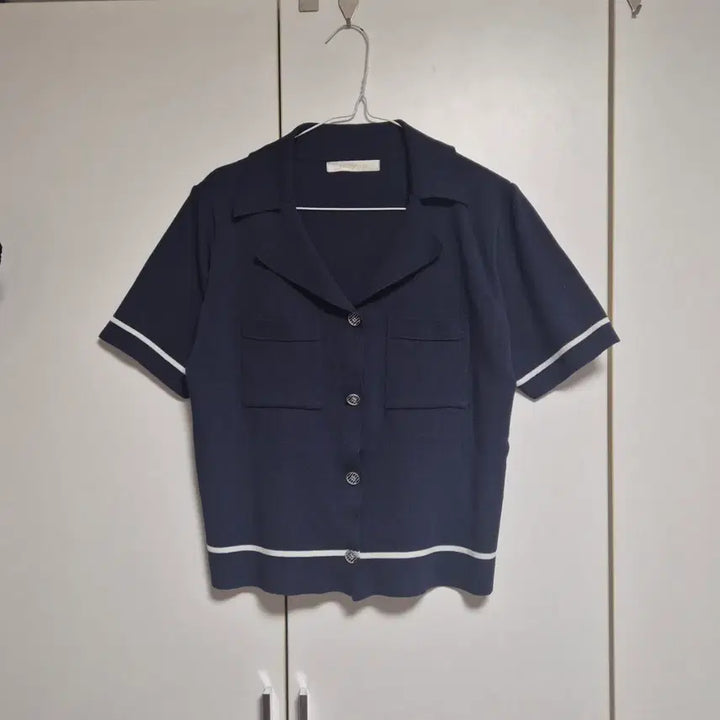 [SOLD OUT] 페이지플린 여름 반팔 니트 자켓 네이비