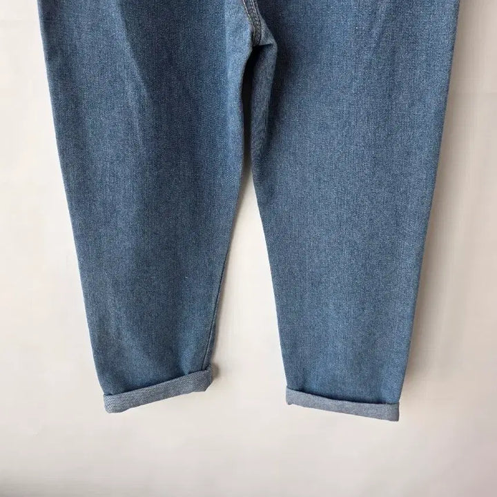 [SOLD OUT] S/데님 끈 멜빵 점프수트 배기핏