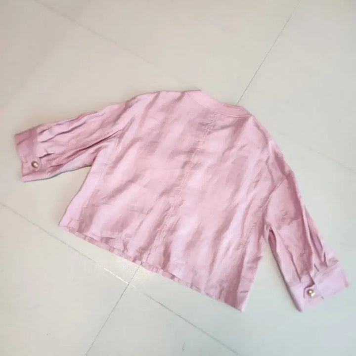 [SOLD OUT] 지스튜디오 린넨 핑크 골드 버튼 숏  자켓 77