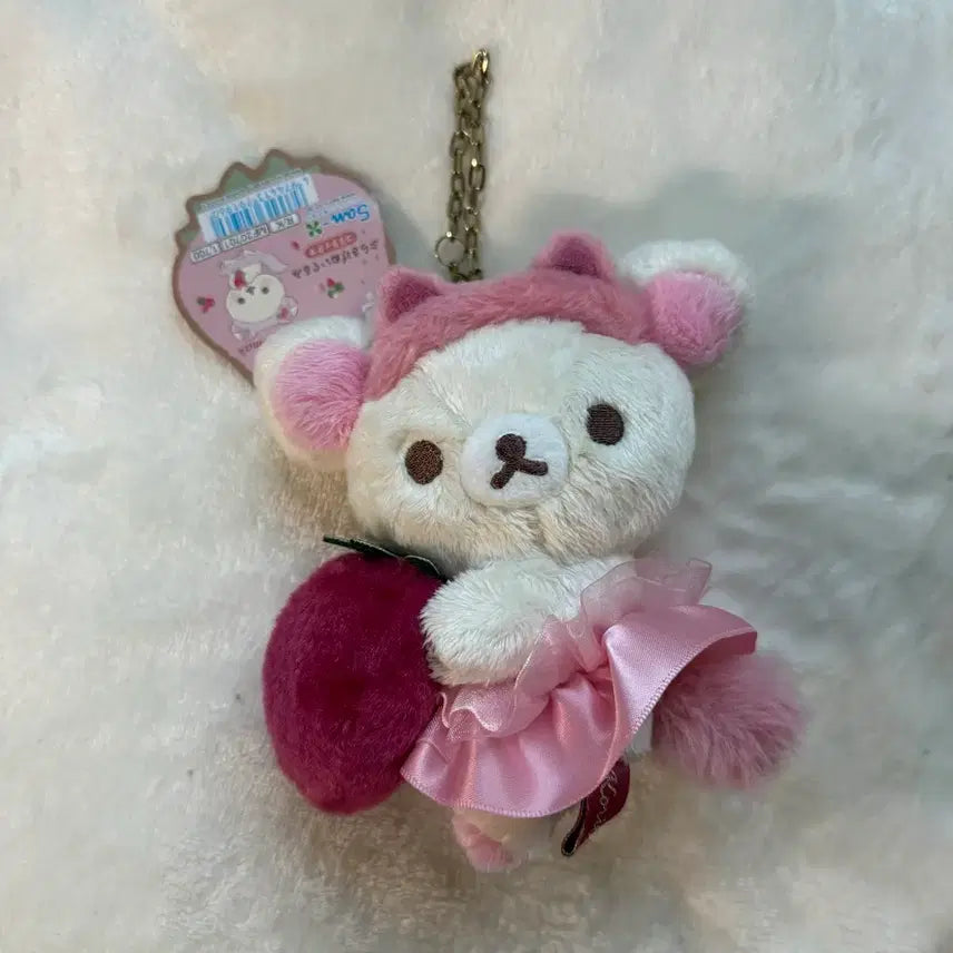 [BUNJANG] Rilakkuma Strawberry Strawberrycat 2021 Softboa Mascot / 코리락쿠마 스트로베리 스트로베리캣 2021 리락쿠마 소프트보아 마스코트