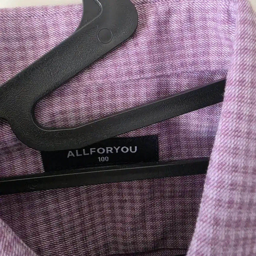 [BUNJANG] All For You Checkered Shirt Bundle (Pink/Purple) - Size 100 / 올포유 체크 셔츠 핑크/보라 2개 일괄판매 (100)