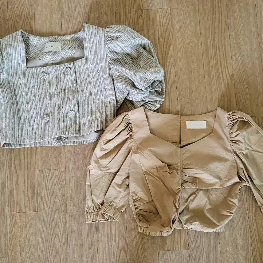 [BUNJANG] J.Fit Bel201 Puff Sleeve Square Neck Blouse / 벨201.제이핏