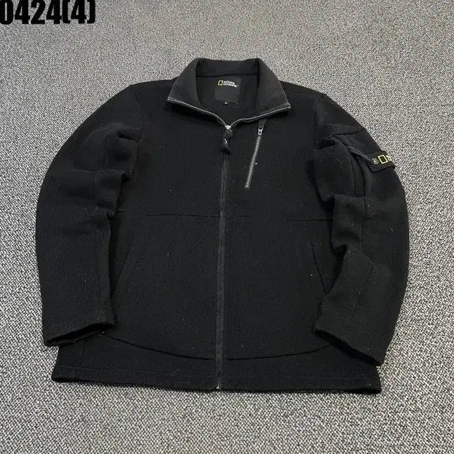 [BUNJANG] National Geographic Black Zip-Up Cardigan (M) / M 내셔널지오그래픽 블랙 집업 가디건 0424(4)