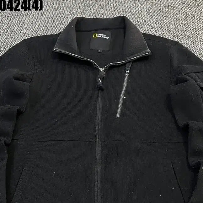 [BUNJANG] National Geographic Black Zip-Up Cardigan (M) / M 내셔널지오그래픽 블랙 집업 가디건 0424(4)