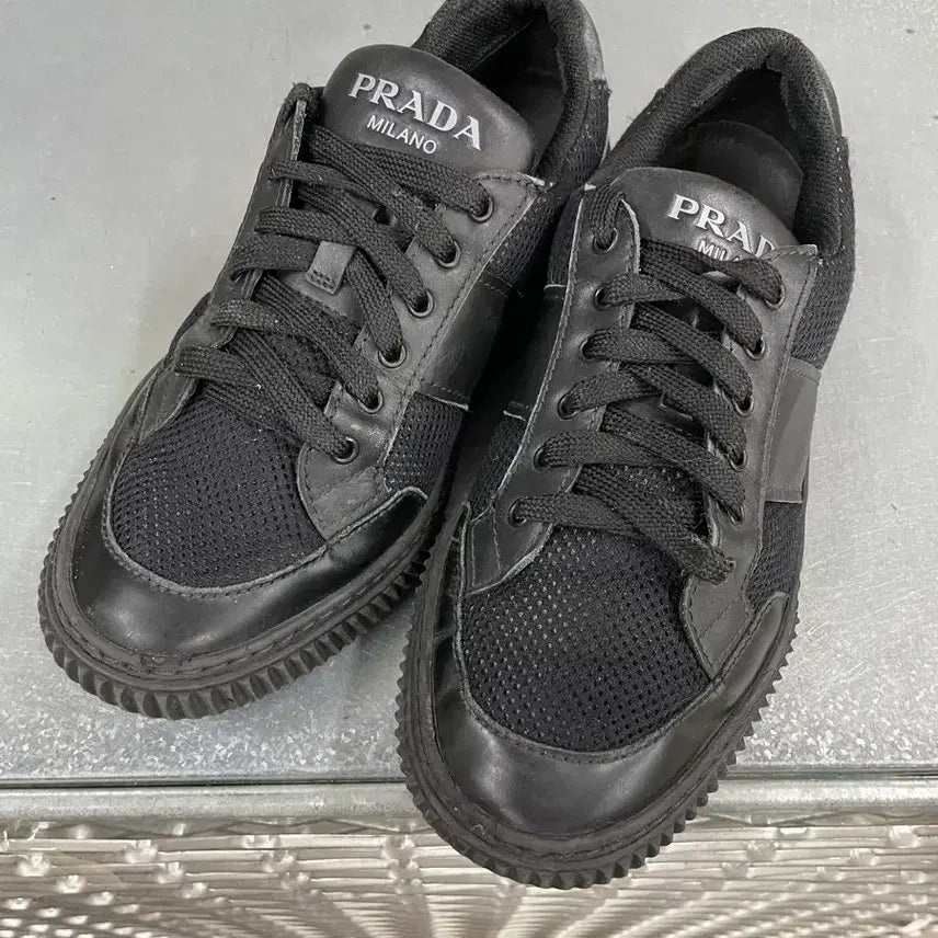 [BUNJANG] Prada Nylon Sneakers Black / 프라다 나일론 스니커즈 블랙 5 (gr-4670)