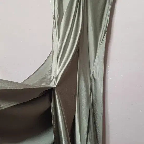 [SOLD OUT] 한섬 시스템 새틴 브이넥 슬립롱원피스 55-66
