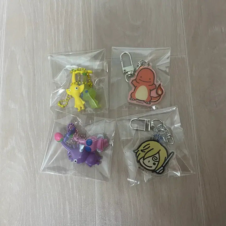 [BUNJANG] Pikmin, Charmander, Sanji Keyring Bundle Set / 개봉) 피크민, 파이리, 상디 키링