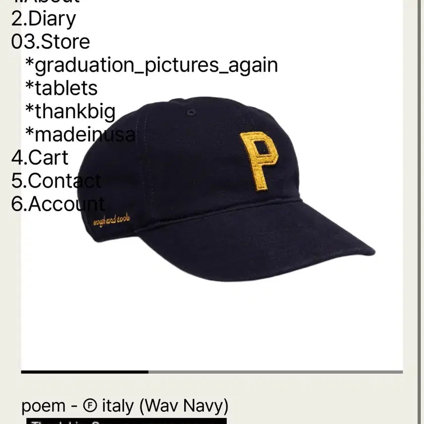 [BUNJANG] TEFS TORES Navy PEOM Large T-Shirt / 테프스토어즈 peom L