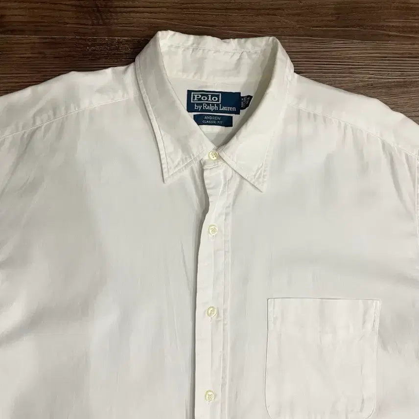 [BUNJANG] Polo Ralph Lauren Andrew Classic Fit Shirt White / 폴로 랄프로렌 화이트 앤드류 클래식핏 셔츠 화이트
