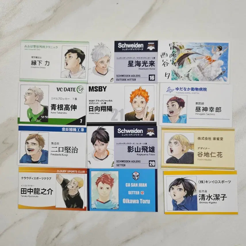 [BUNJANG] Haikyuu!! Fanpark Business Card Collection (12 Cards) / [12장] 하이큐 팬파크 명함 카드 컬렉션