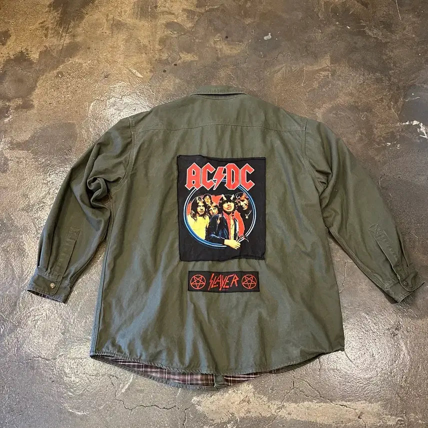 [BUNJANG] Carhartt AC/DC Rock Band Work Shirt XL / Carhartt AC/DC RockBand 칼하트 락밴드 워크 셔츠 XL