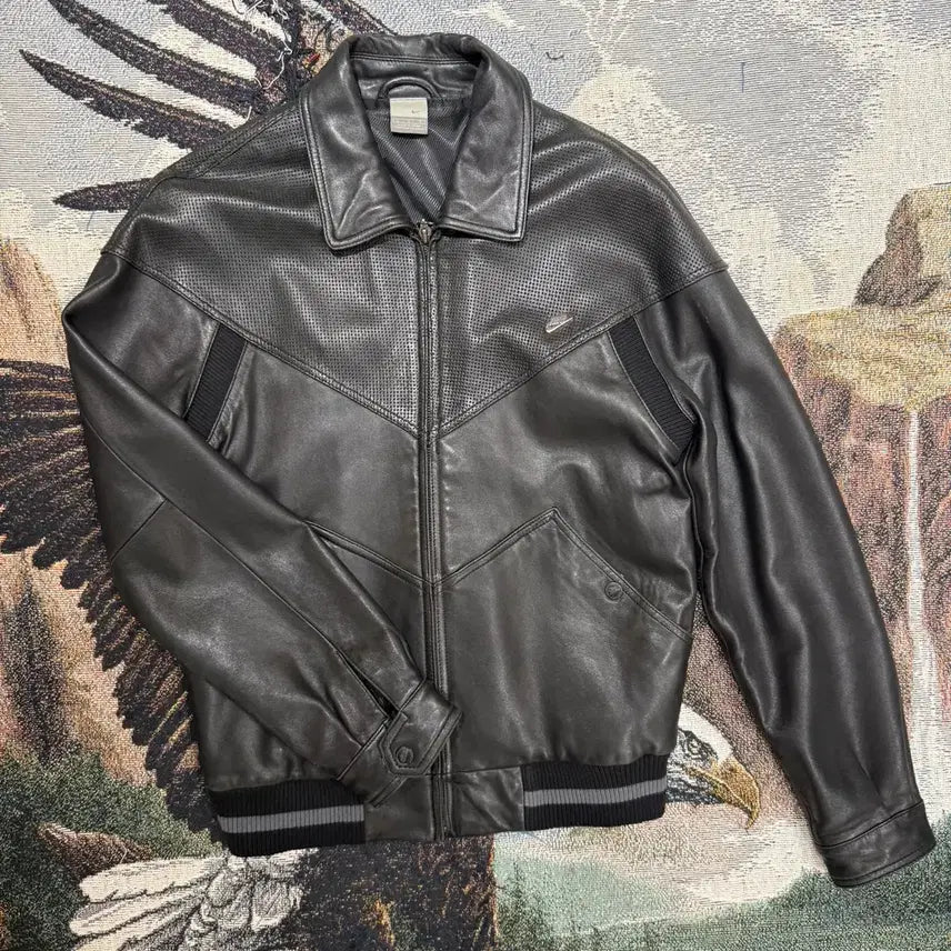 [BUNJANG] Nike NSW 2000s Lambskin Leather Jacket / 2000s 나이키 NSW 양가죽 자켓 (레어)