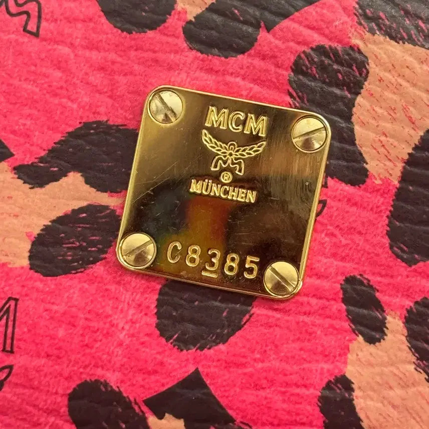[BUNJANG] MCM Leopard Pink Backpack / mcm 레오파드 호피 핑크 백팩