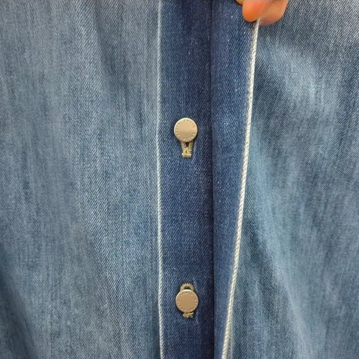 [SOLD OUT] (새상품) 솔리드옴므 24ss 반팔 데님 셔츠 자켓 48사이즈